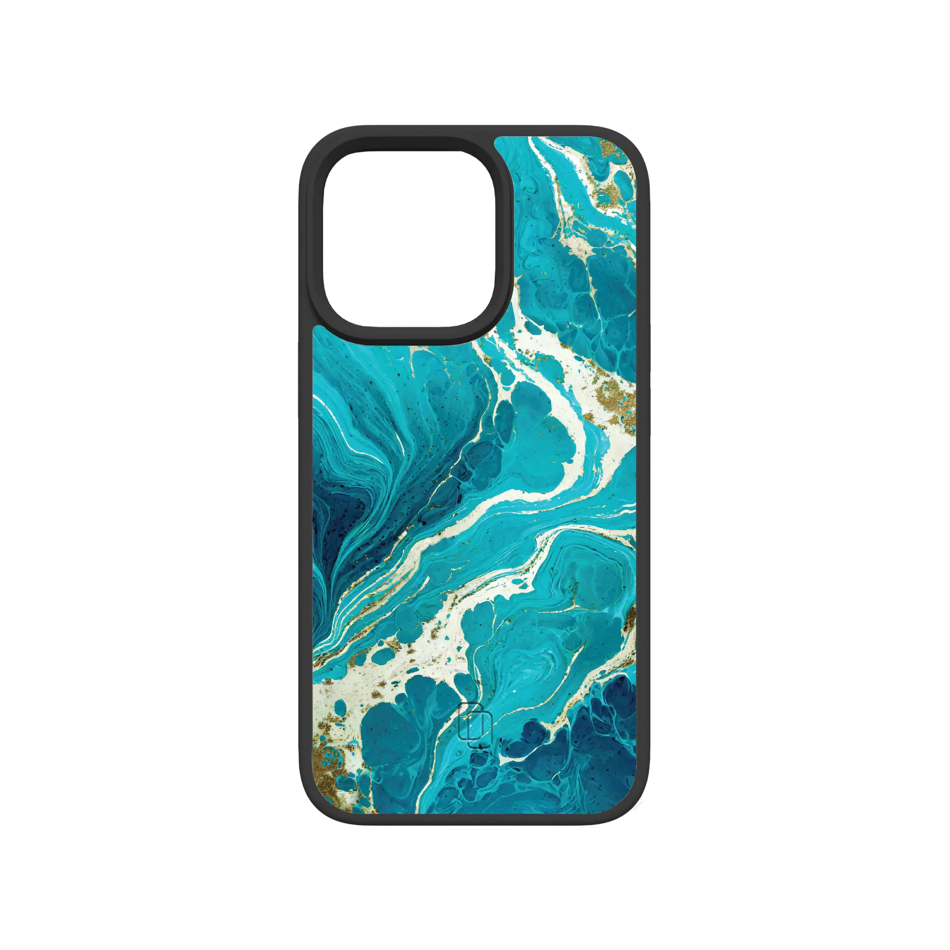 Apple-iPhone-13-Pro-Crystal-Clear Aqua Stone | Protective MagSafe Case | Marble Stone Series for Apple iPhone 13 Series cellhelmet cellhelmet