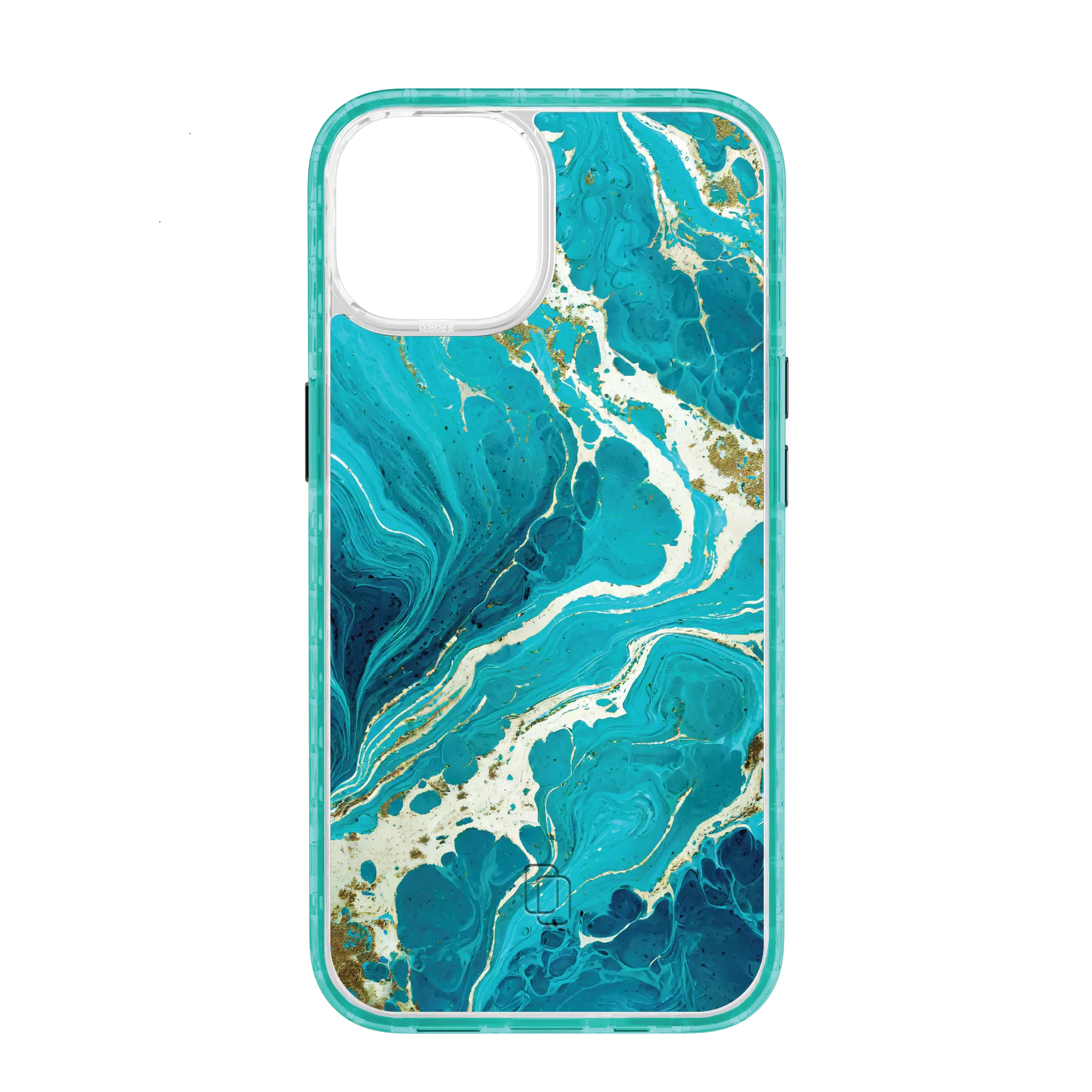 Apple-iPhone-14-Seafoam-Green Aqua Stone | Protective MagSafe Case | Marble Stone Series for Apple iPhone 14 Series cellhelmet cellhelmet