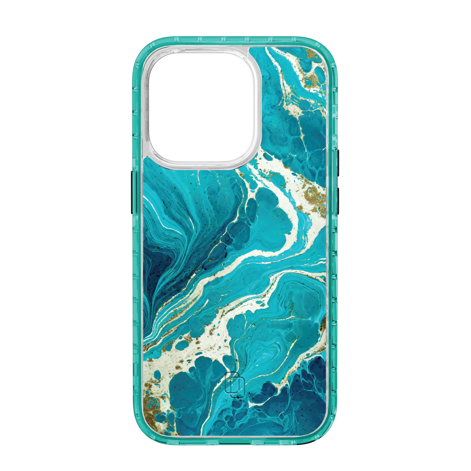 Apple-iPhone-14-Pro-Seafoam-Green Aqua Stone | Protective MagSafe Case | Marble Stone Series for Apple iPhone 14 Series cellhelmet cellhelmet