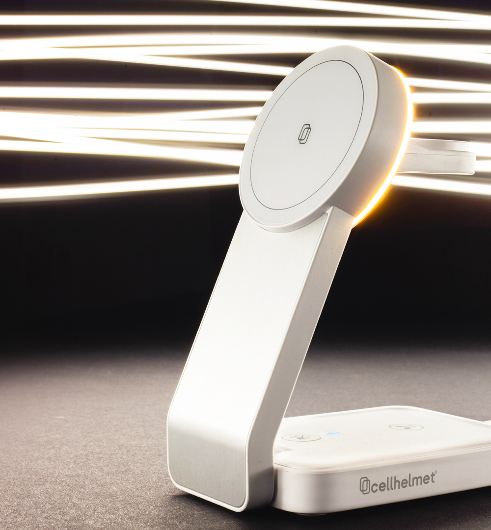 3-IN-1 CHARGING STAND, power your magsafe phone, apple watch and earbuds using one sleek device