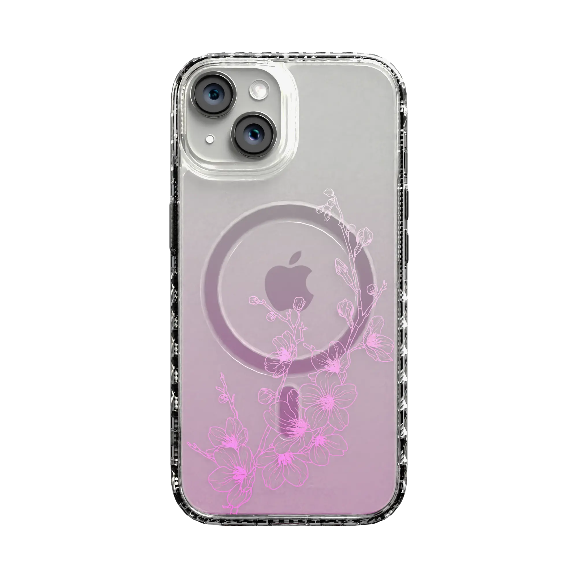 Apple-iPhone-14-Crystal-Clear Ballet Blush | Protective MagSafe Case | Ombre Bouquet Collection for Apple iPhone 14 Series cellhelmet cellhelmet