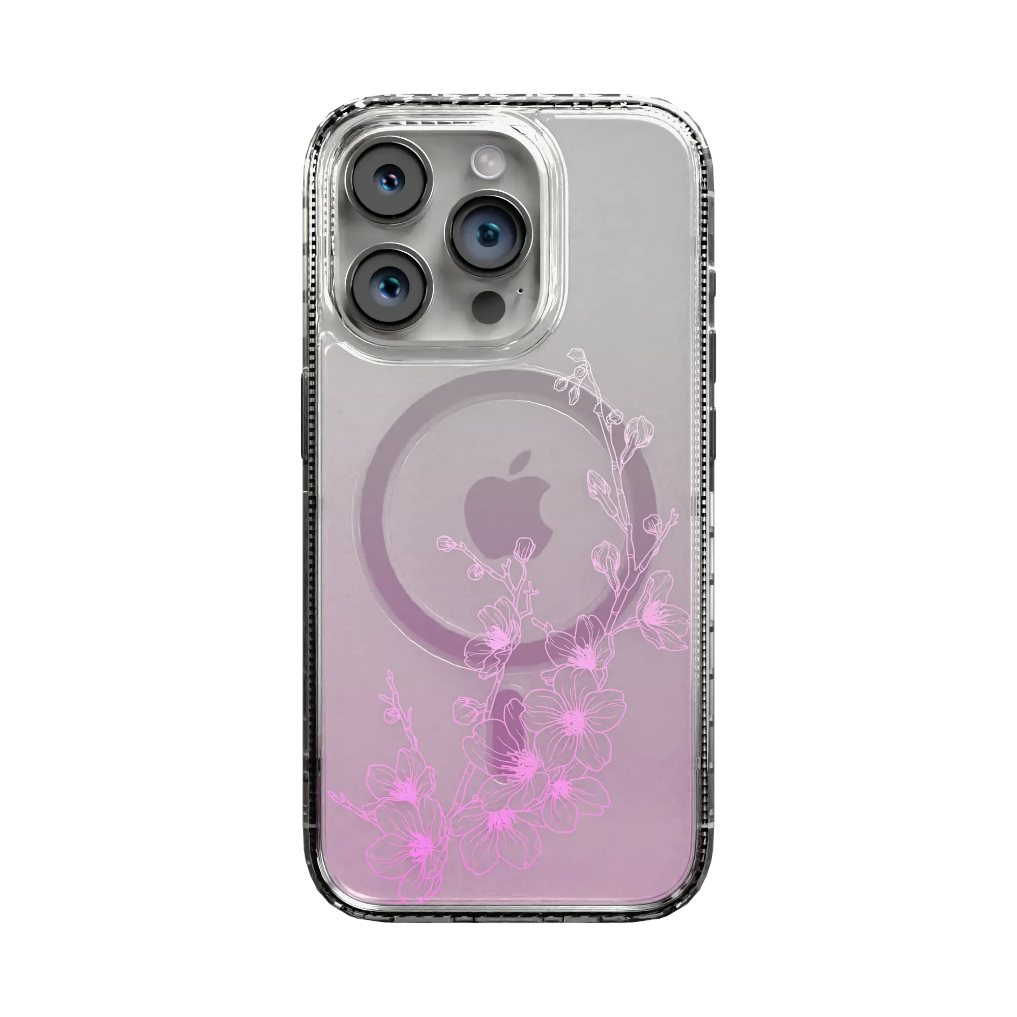 Apple-iPhone-14-Pro-Crystal-Clear Ballet Blush | Protective MagSafe Case | Ombre Bouquet Collection for Apple iPhone 14 Series cellhelmet cellhelmet