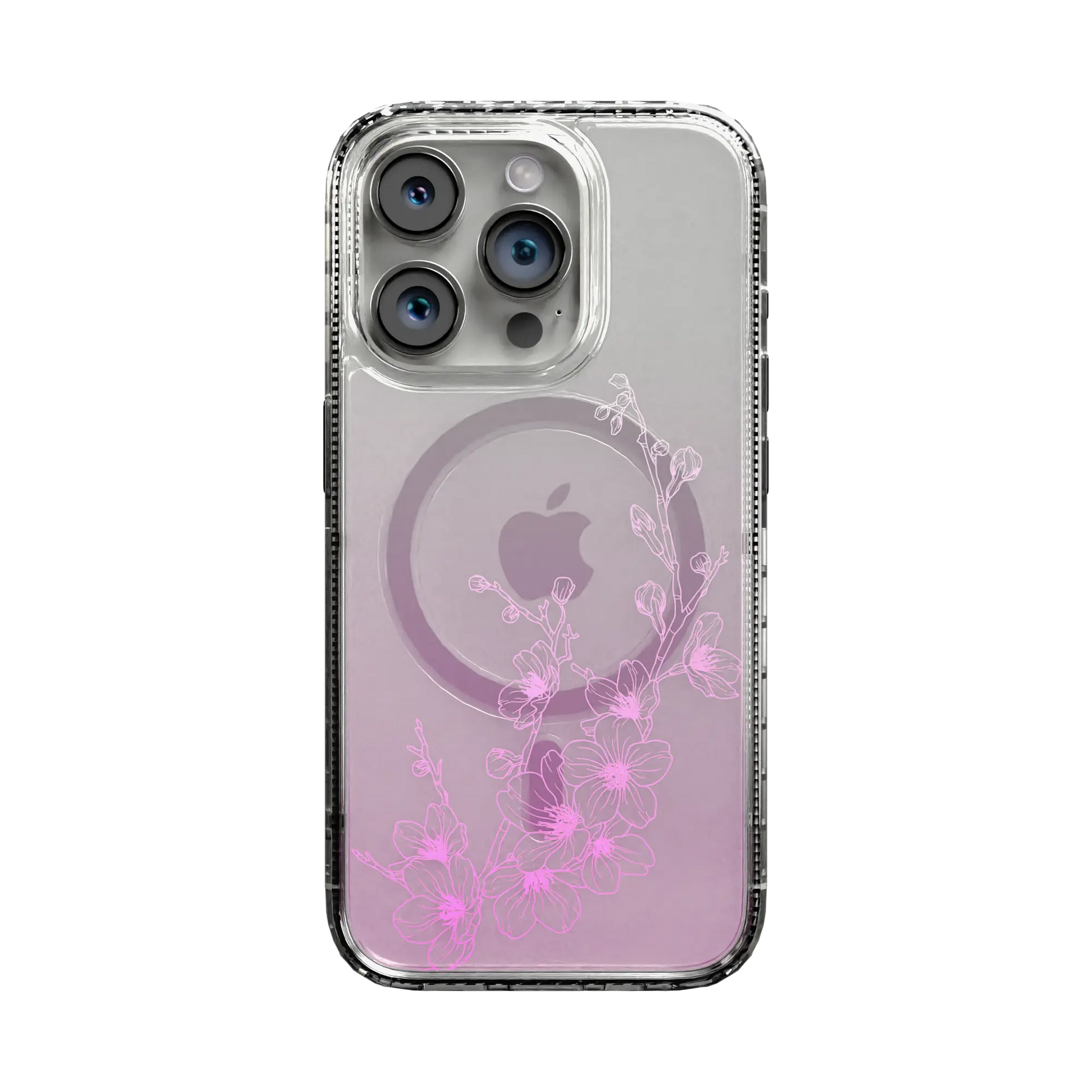 Apple-iPhone-14-Pro-Crystal-Clear Ballet Blush | Protective MagSafe Case | Ombre Bouquet Collection for Apple iPhone 14 Series cellhelmet cellhelmet