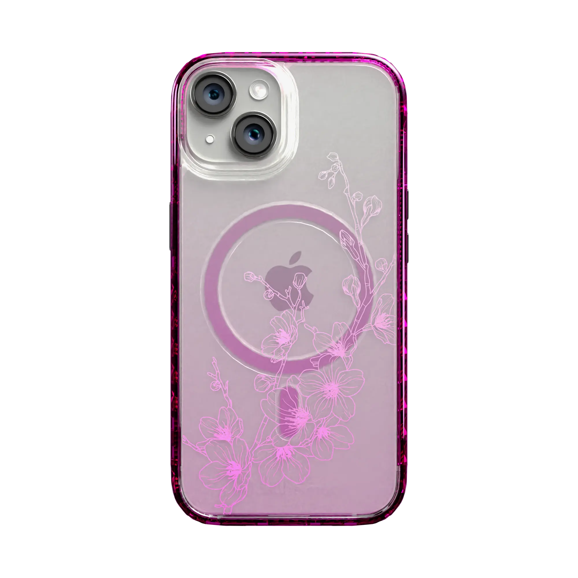 Apple-iPhone-15-Vivid-Magenta Ballet Blush | Protective MagSafe Case | Ombre Bouquet Collection for Apple iPhone 15 Series cellhelmet cellhelmet