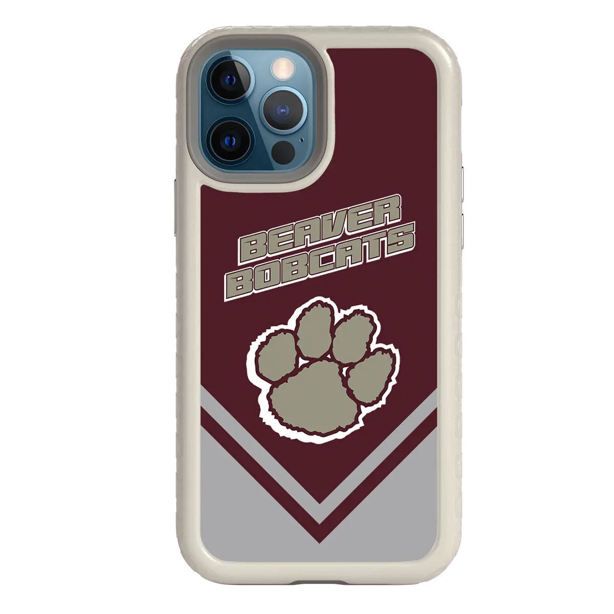 Beaver Cheerleading Apple iPhone 12 / 12 Pro  Pawprint - Custom Case - GrayPawprintProSeries - cellhelmet