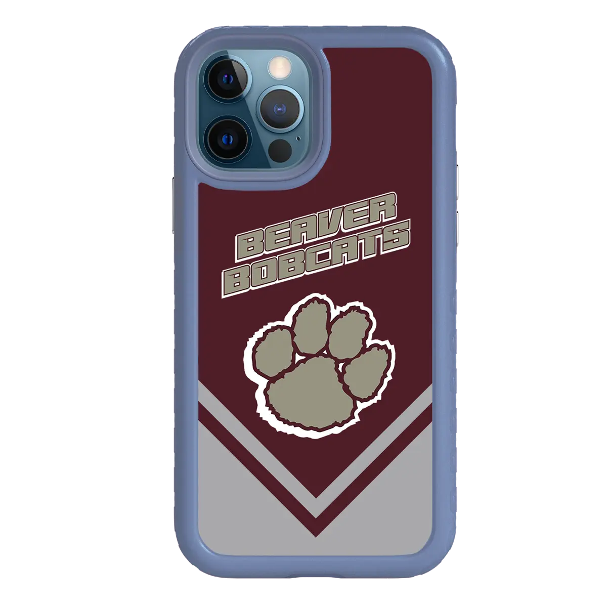 Beaver Cheerleading Apple iPhone 12 / 12 Pro  Pawprint - Custom Case - SlateBluePawprintProSeries - cellhelmet