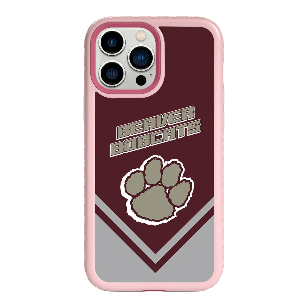 Beaver Cheerleading Apple iPhone 13 Pro Max  Pawprint - Custom Case - PinkMagnoliaPawprintProSeries - cellhelmet