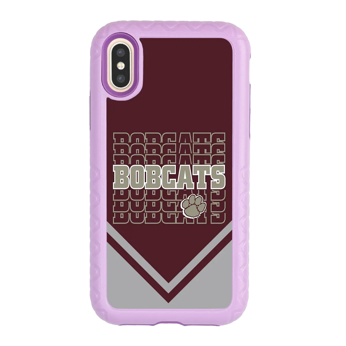 Beaver Cheerleading Apple iPhone X / XS  Bobcats - Custom Case - LilacBlossomBobcatsProSeries - cellhelmet