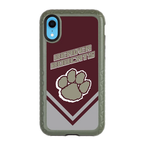 Beaver Cheerleading Apple iPhone XR  Pawprint - Custom Case - OliveDrabGreenPawprintProSeries - cellhelmet