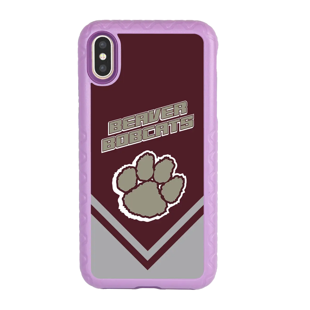 Beaver Cheerleading Apple iPhone XS Max  Pawprint - Custom Case - LilacBlossomPawprintProSeries - cellhelmet