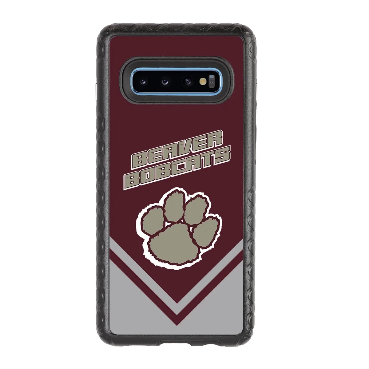 Beaver Cheerleading Samsung S10 Plus  Pawprint - Custom Case - OnyxBlackPawprintProSeries - cellhelmet