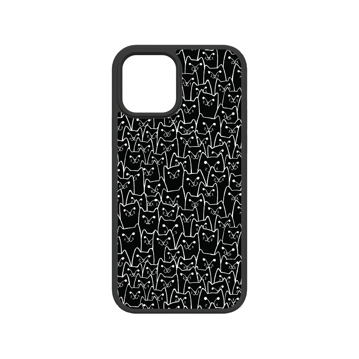 Apple-iPhone-12-12-Pro-Crystal-Clear Black Cat Pattern | Protective MagSafe Case | Cats Meow Series for Apple iPhone 12 Series cellhelmet cellhelmet