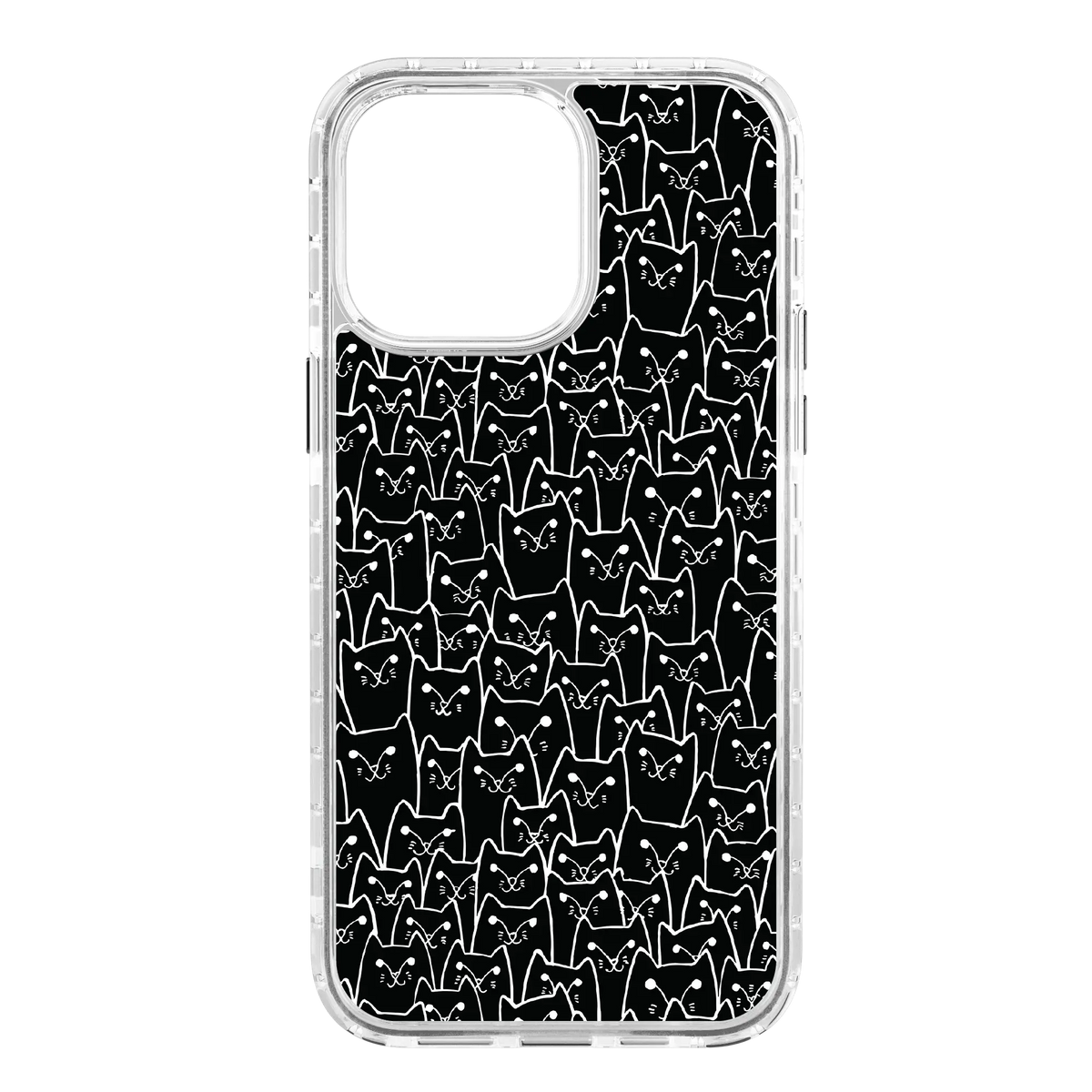 Apple-iPhone-14-Pro-Max-Crystal-Clear Black Cat Pattern | Protective MagSafe Case | Cats Meow Series for Apple iPhone 14 Series cellhelmet cellhelmet
