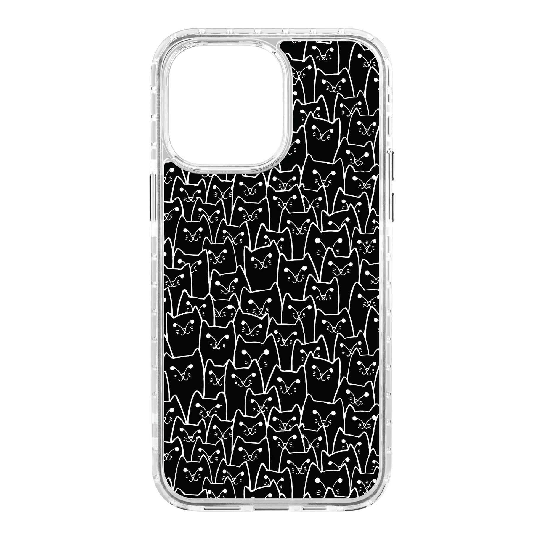 Apple-iPhone-14-Pro-Max-Crystal-Clear Black Cat Pattern | Protective MagSafe Case | Cats Meow Series for Apple iPhone 14 Series cellhelmet cellhelmet