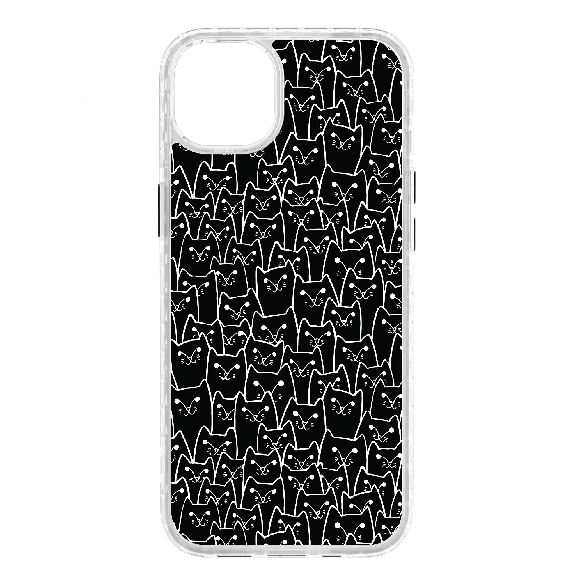 Apple-iPhone-14-Plus-Crystal-Clear Black Cat Pattern | Protective MagSafe Case | Cats Meow Series for Apple iPhone 14 Series cellhelmet cellhelmet