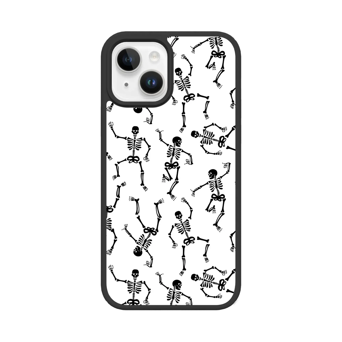 Black Dancing Skeletons | Halloween Series | Custom MagSafe Case Design for Apple iPhone 12 Series