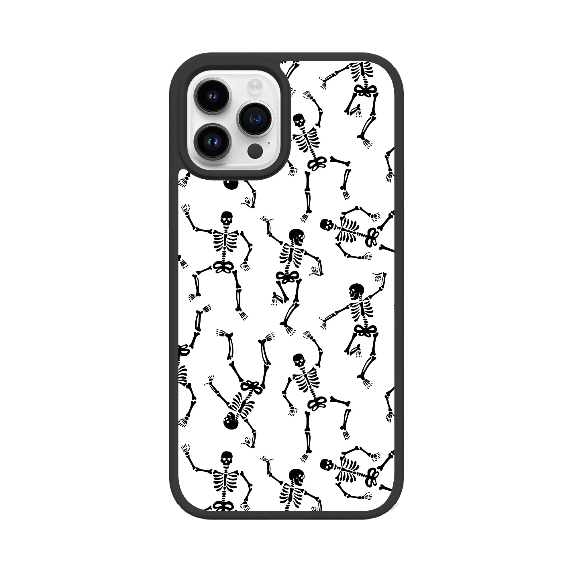 Black Dancing Skeletons | Halloween Series | Custom MagSafe Case Design for Apple iPhone 12 Series