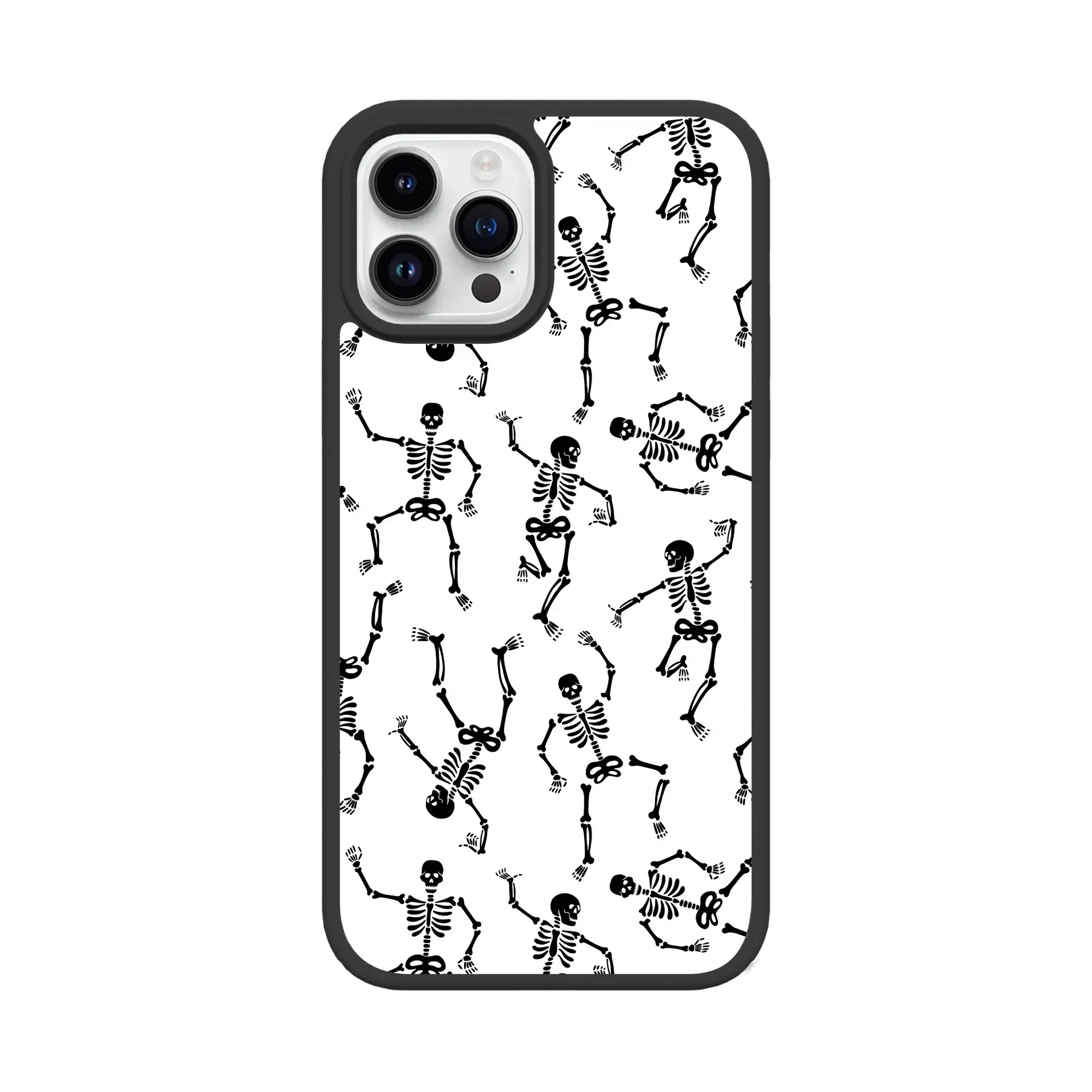 Black Dancing Skeletons | Halloween Series | Custom MagSafe Case Design for Apple iPhone 13 Series