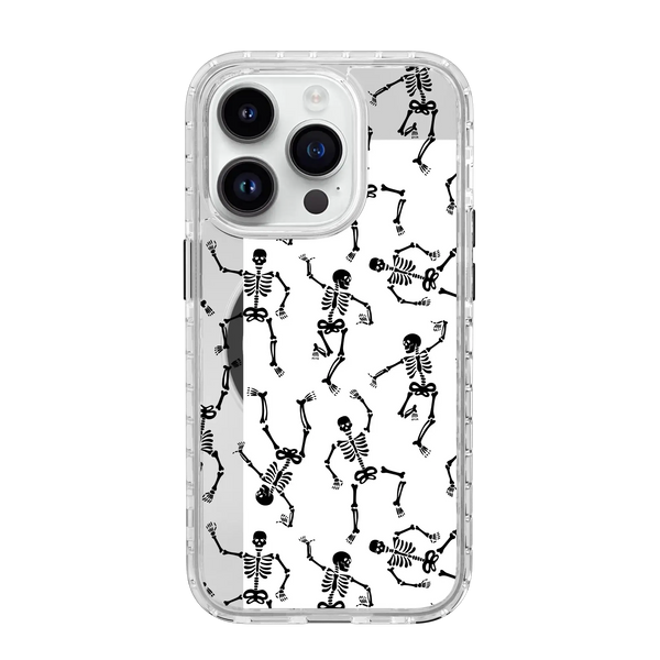 Black Dancing Skeletons Halloween Case for Apple iPhone 14 Series