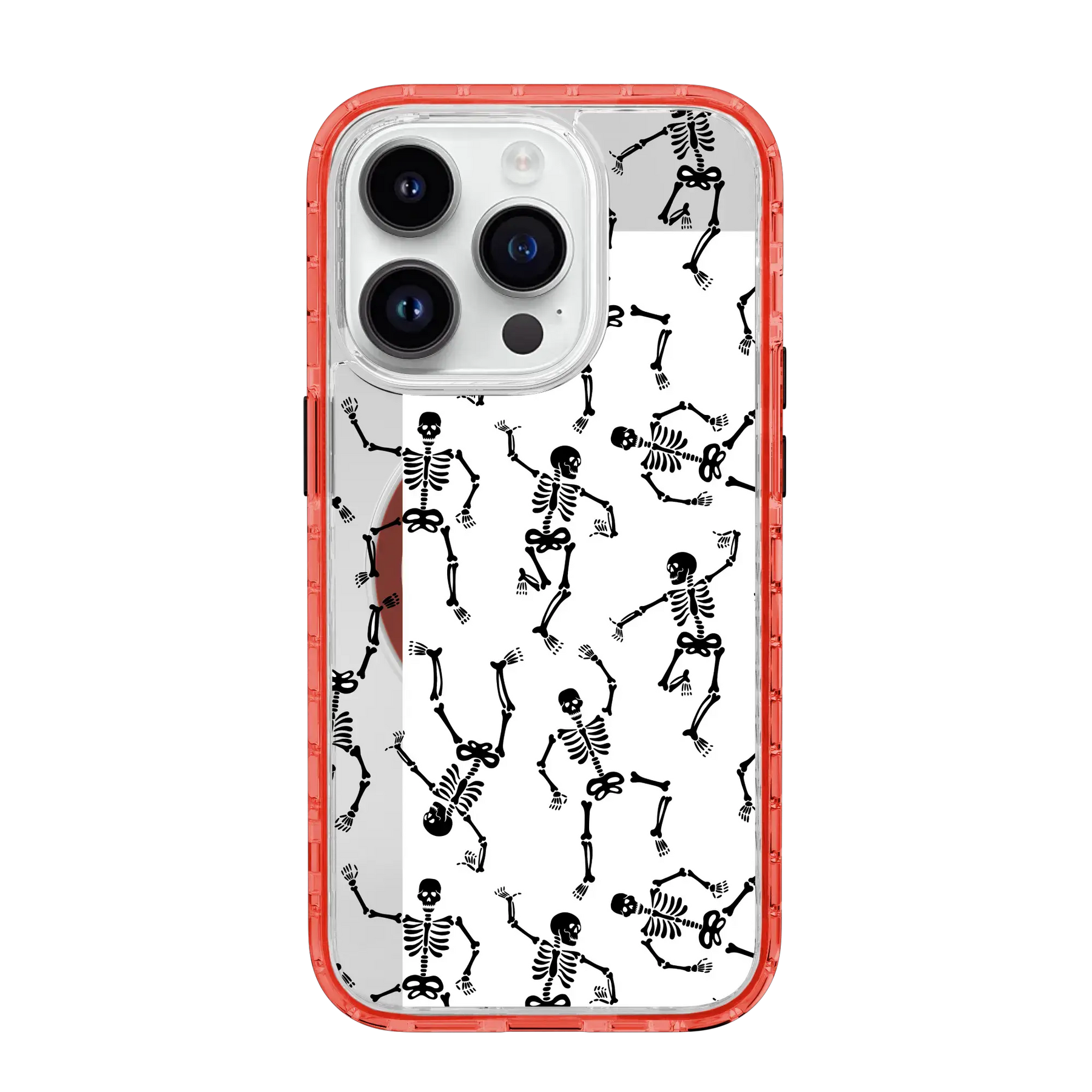 Black Dancing Skeletons | Halloween Series | Custom MagSafe Case Design for Apple iPhone 14 Series
