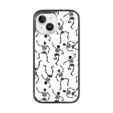 Black Dancing Skeletons | Halloween Series | Custom MagSafe Case Design for Apple iPhone 15 Series