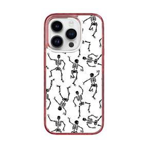 Black Dancing Skeletons | Halloween Series | Custom MagSafe Case Design for Apple iPhone 15 Series