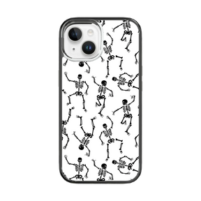 Black Dancing Skeletons | Halloween Series | Custom MagSafe Case Design for Apple iPhone 15 Series