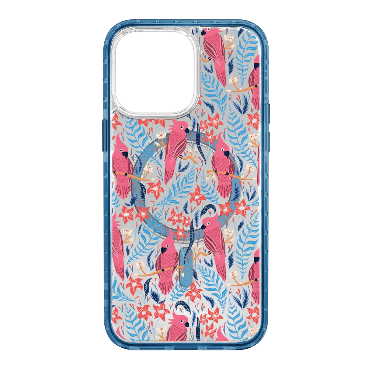Apple-iPhone-14-Pro-Max-Deep-Sea-Blue Botancial Cockatoo | Protective MagSafe Cockatoo Case | Birds and Bees Collection for Apple iPhone 14 Series cellhelmet cellhelmet