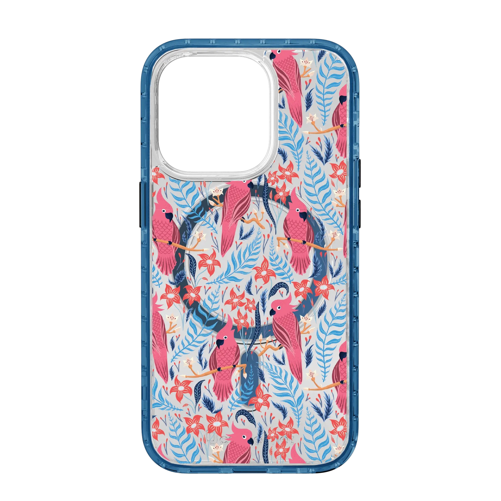 Apple-iPhone-14-Pro-Deep-Sea-Blue Botancial Cockatoo | Protective MagSafe Cockatoo Case | Birds and Bees Collection for Apple iPhone 14 Series cellhelmet cellhelmet