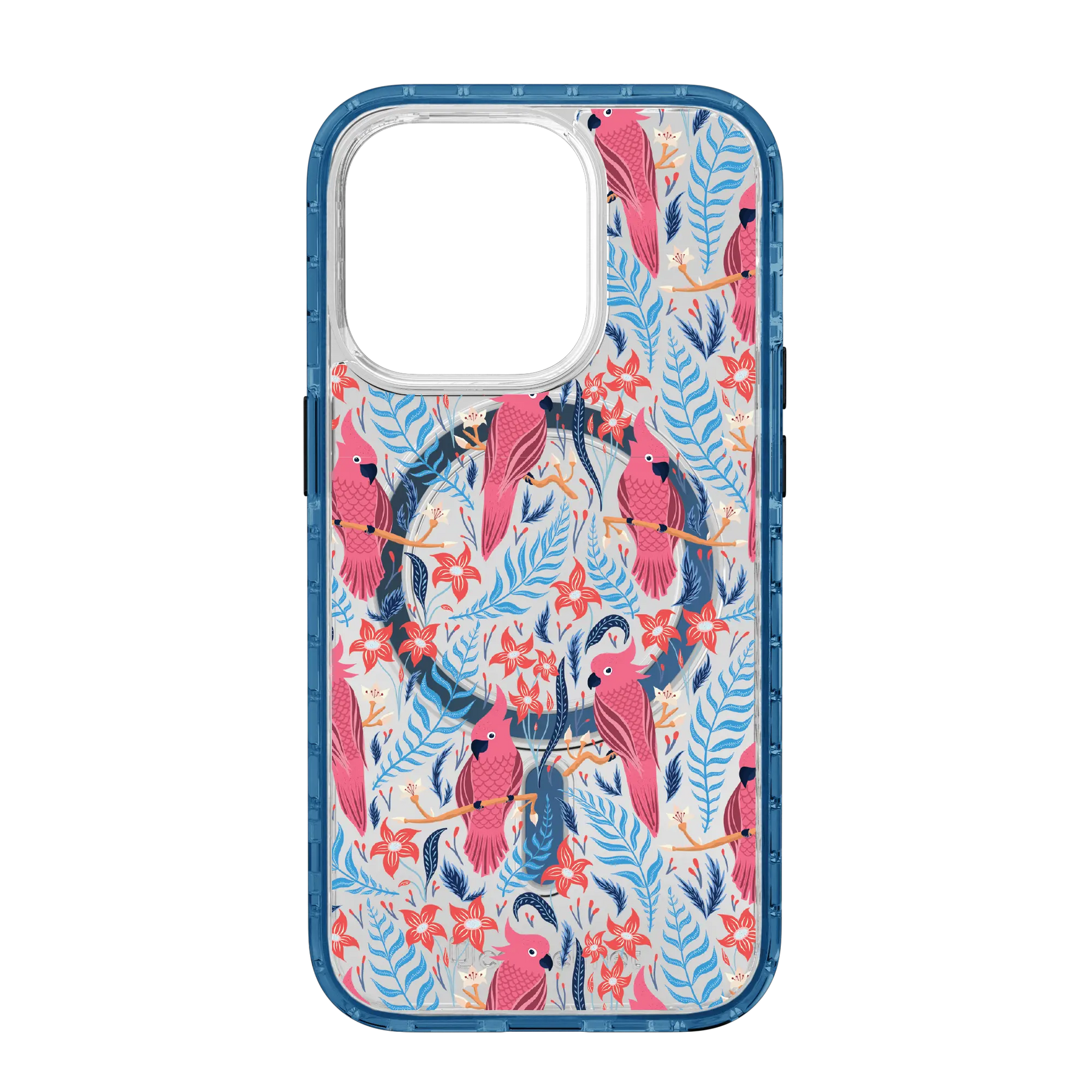 Apple-iPhone-14-Pro-Deep-Sea-Blue Botancial Cockatoo | Protective MagSafe Cockatoo Case | Birds and Bees Collection for Apple iPhone 14 Series cellhelmet cellhelmet