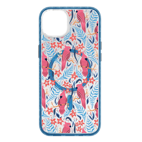 Apple-iPhone-14-Plus-Deep-Sea-Blue Botancial Cockatoo | Protective MagSafe Cockatoo Case | Birds and Bees Collection for Apple iPhone 14 Series cellhelmet cellhelmet