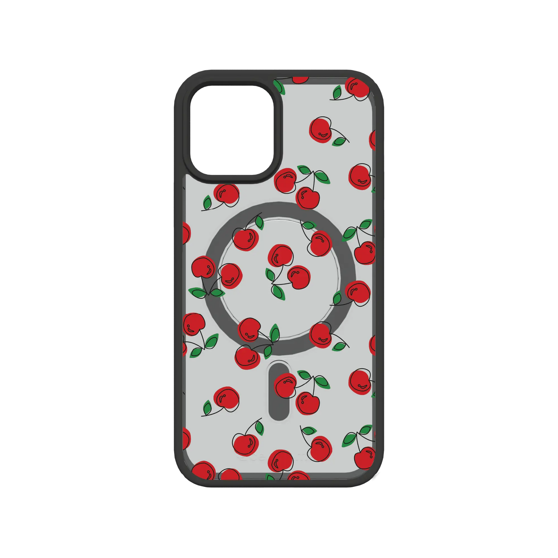 Apple-iPhone-12-12-Pro-Crystal-Clear Bowl O' Cherries | Custom MagSafe Red Cherry Case for Apple iPhone 12 Series cellhelmet cellhelmet