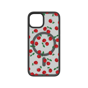 Apple-iPhone-13-Crystal-Clear Bowl O' Cherries | Custom MagSafe Red Cherry Case for Apple iPhone 13 Series cellhelmet cellhelmet