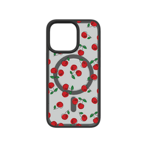 Apple-iPhone-13-Pro-Crystal-Clear Bowl O' Cherries | Custom MagSafe Red Cherry Case for Apple iPhone 13 Series cellhelmet cellhelmet