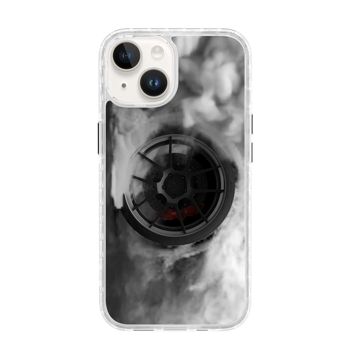AppleiPhone14CrystalClear Burnout at Work | Burning Rubber Series | Custom MagSafe Case Design for Apple iPhone 14 Series cellhelmet cellhelmet