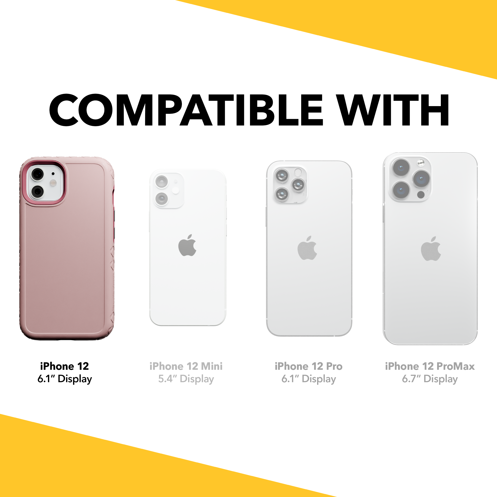 Fortitude Series Case for iPhone 12/12 Pro (Pink Magnolia)