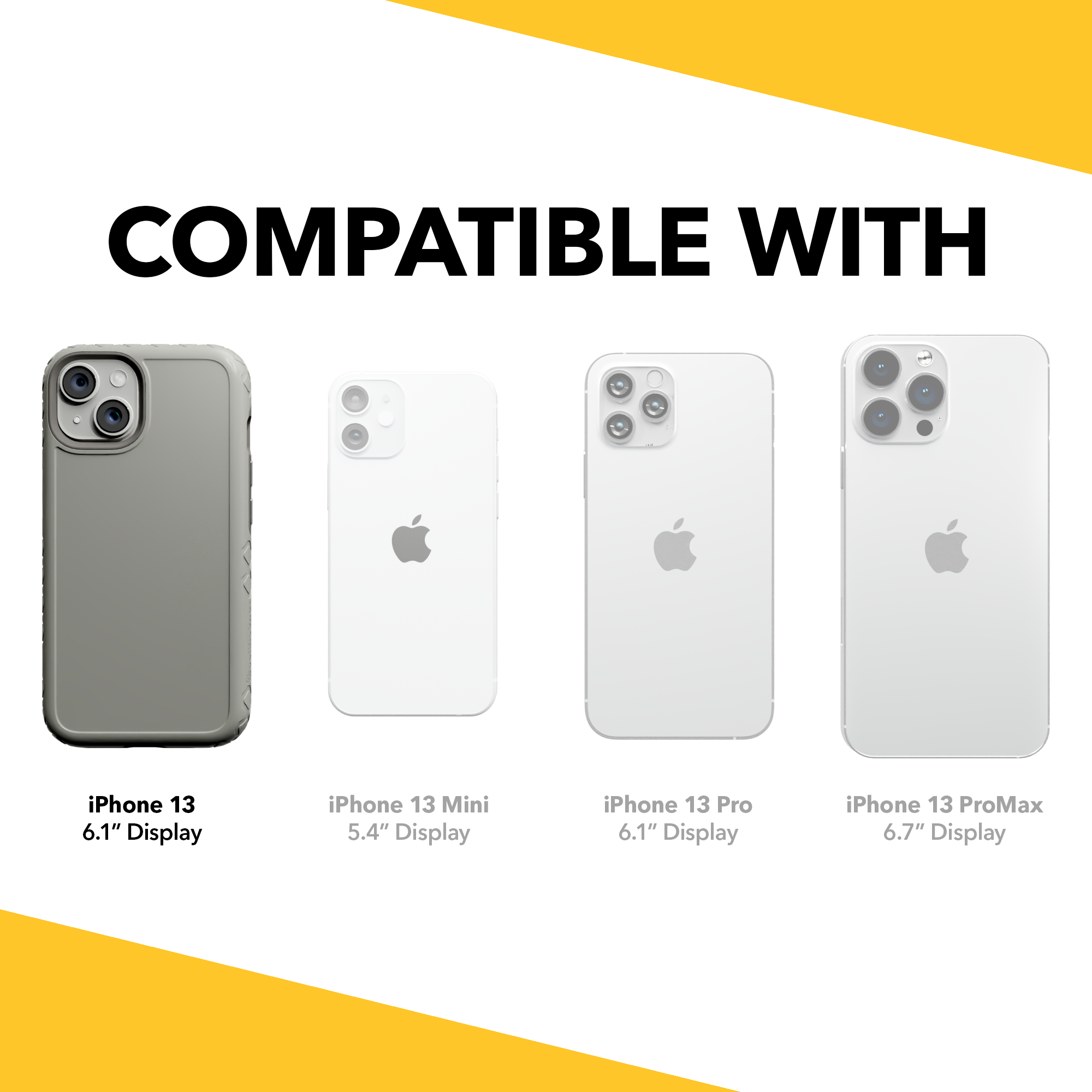 Dual Layer Case for Apple iPhone 13 | Gray | Fortitude Series Gray