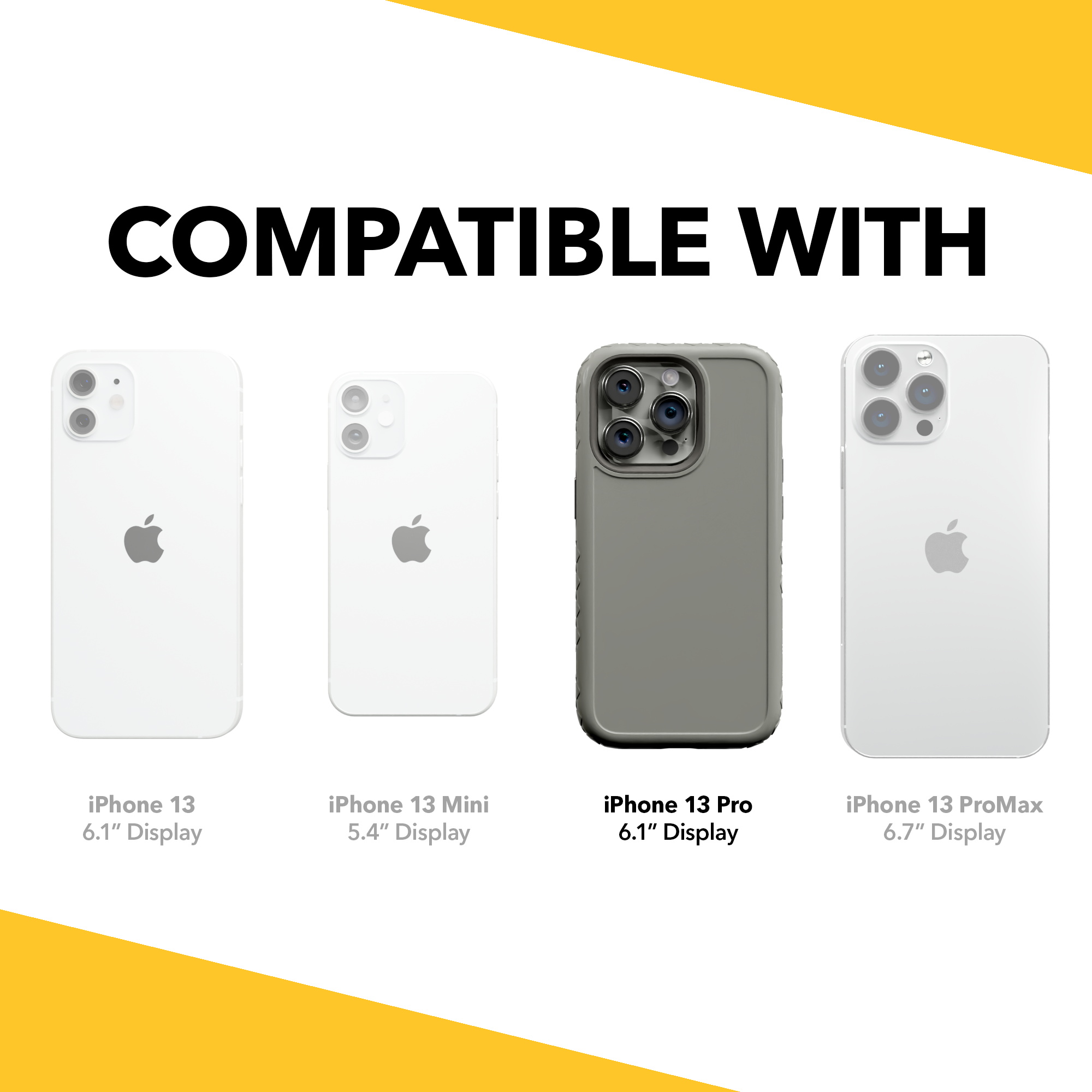 Dual Layer Case for Apple iPhone 13 Pro | Gray | Fortitude Series Gray