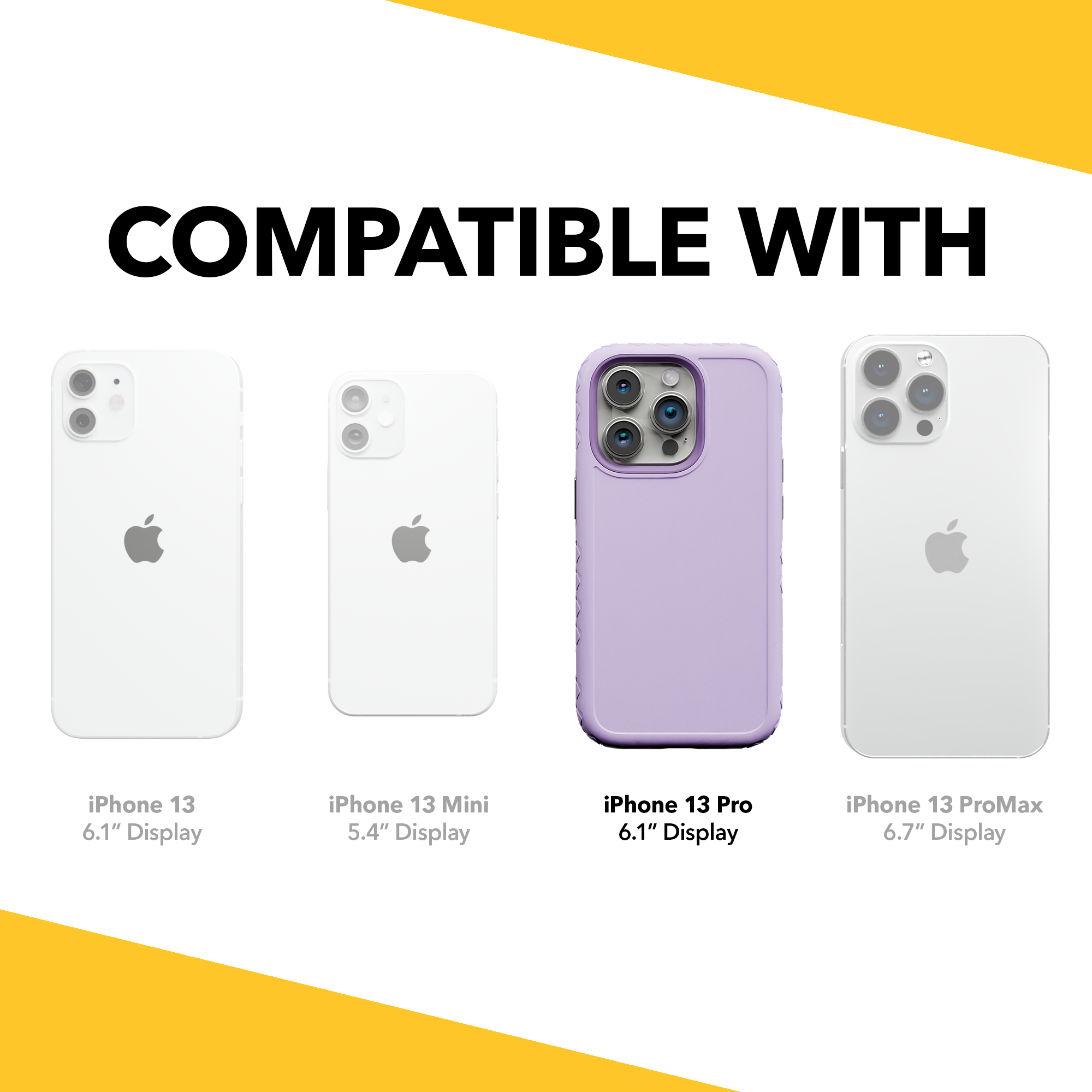 Dual Layer Case for Apple iPhone 13 Pro | Lilac Blossom Purple | Fortitude Series