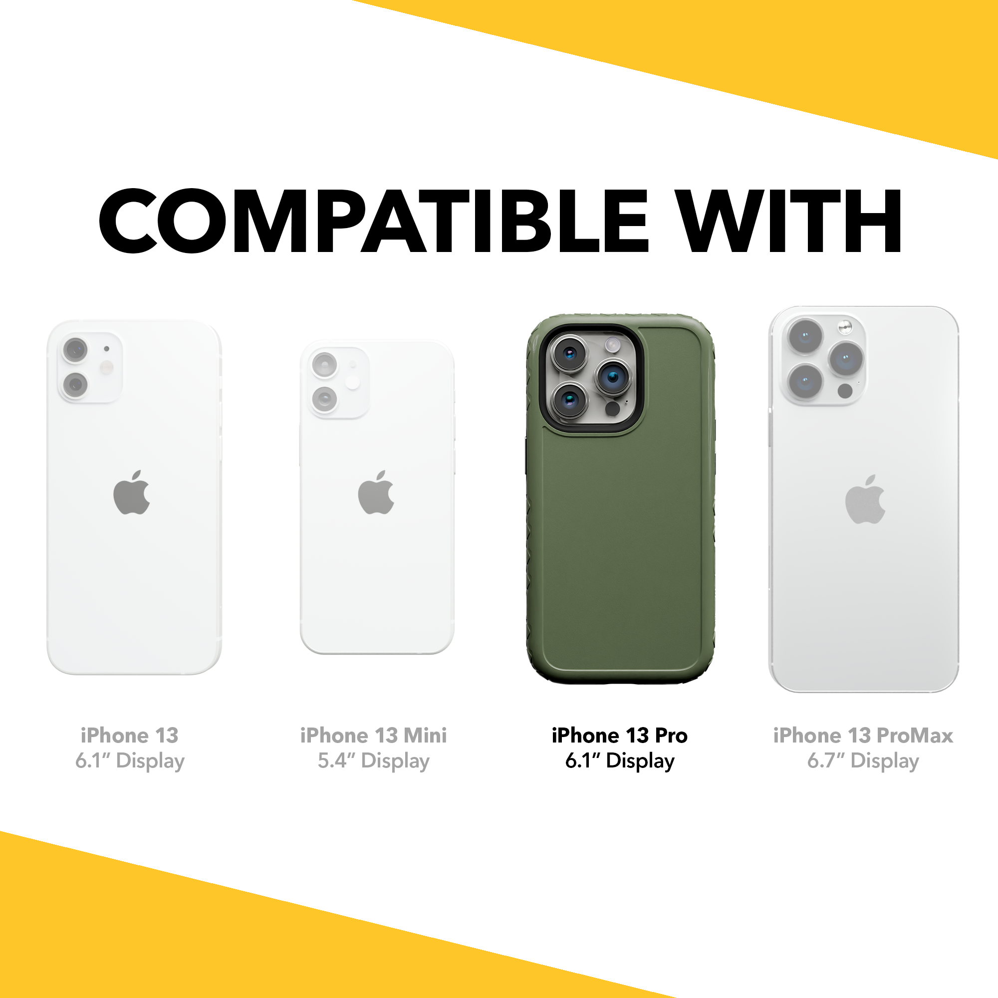 Dual Layer Case for Apple iPhone 13 Pro | Olive Drab Green | Fortitude Series