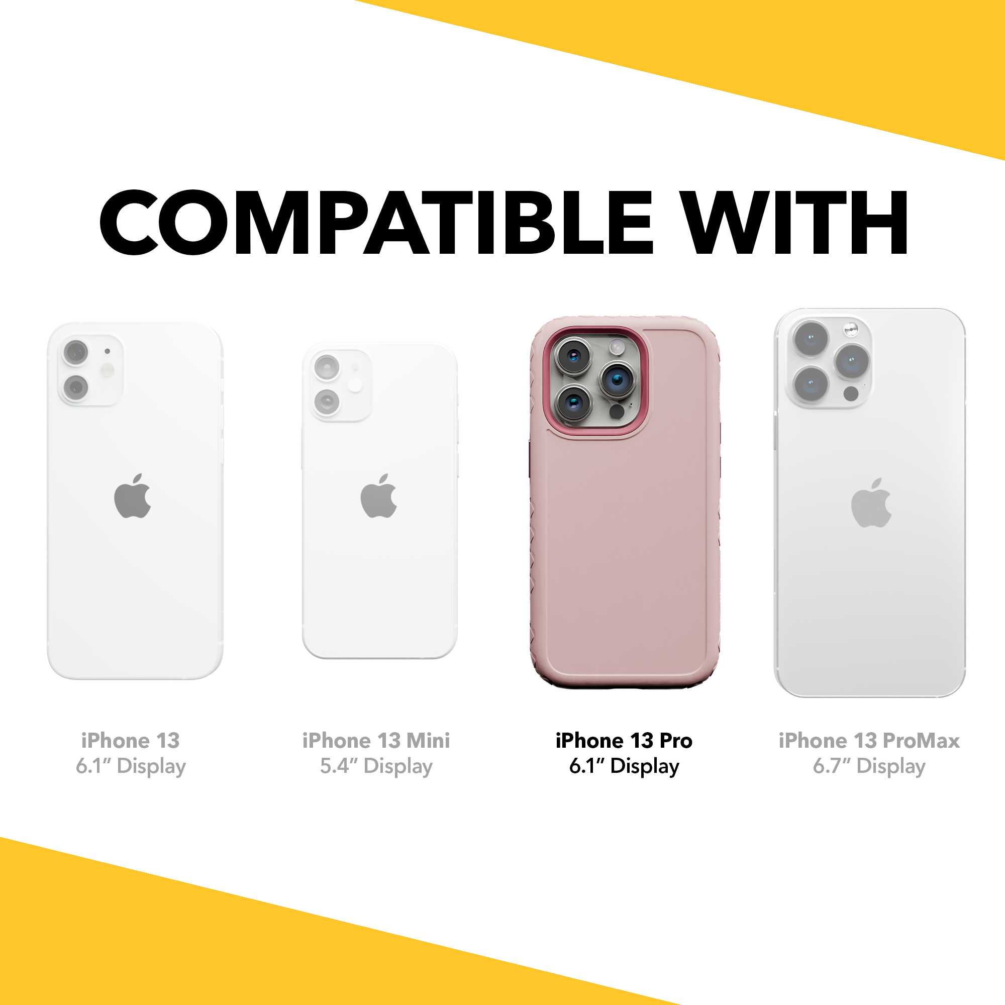 Dual Layer Case for Apple iPhone 13 Pro | Pink Magnolia | Fortitude Series