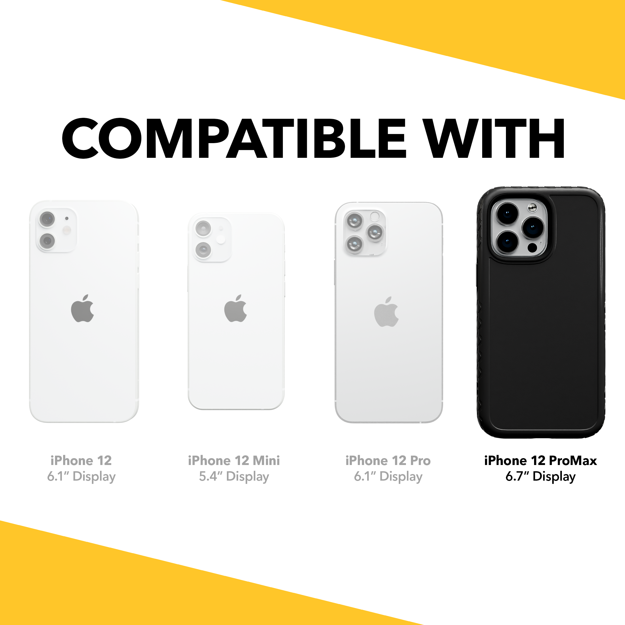 Dual Layer Case for Apple iPhone 12 Pro Max | Onyx Black | Fortitude Series