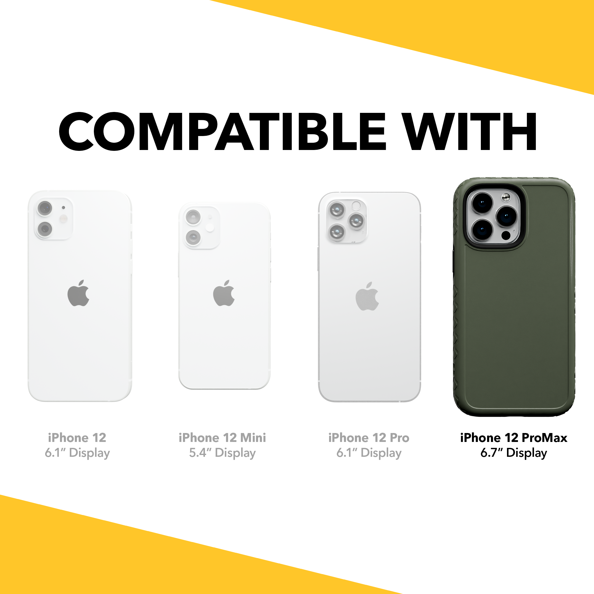 Dual Layer Case for Apple iPhone 12 Pro Max | Olive Drab Green | Fortitude Series