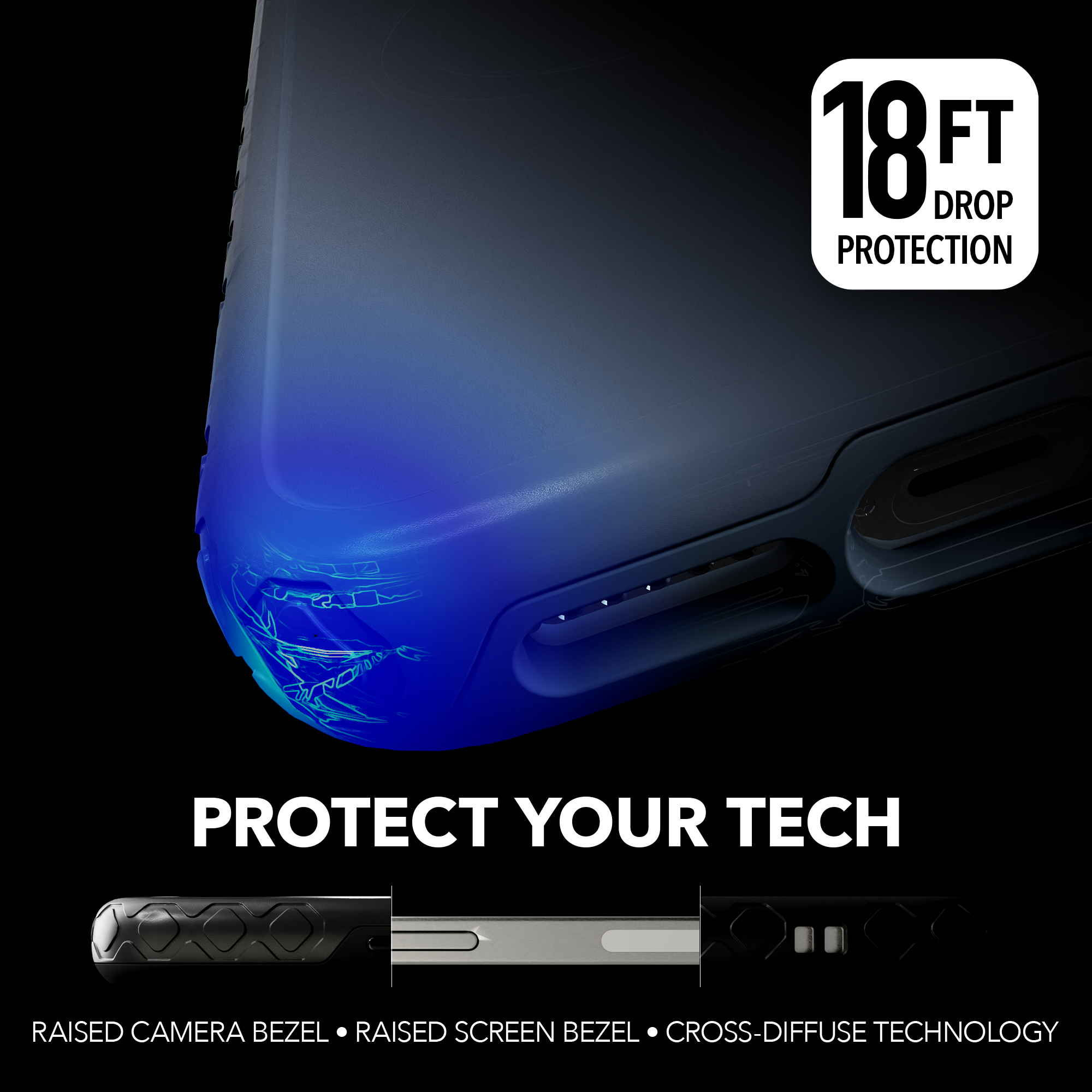 Fortitude Series Case for iPhone 12/12 Pro (Slate Blue)