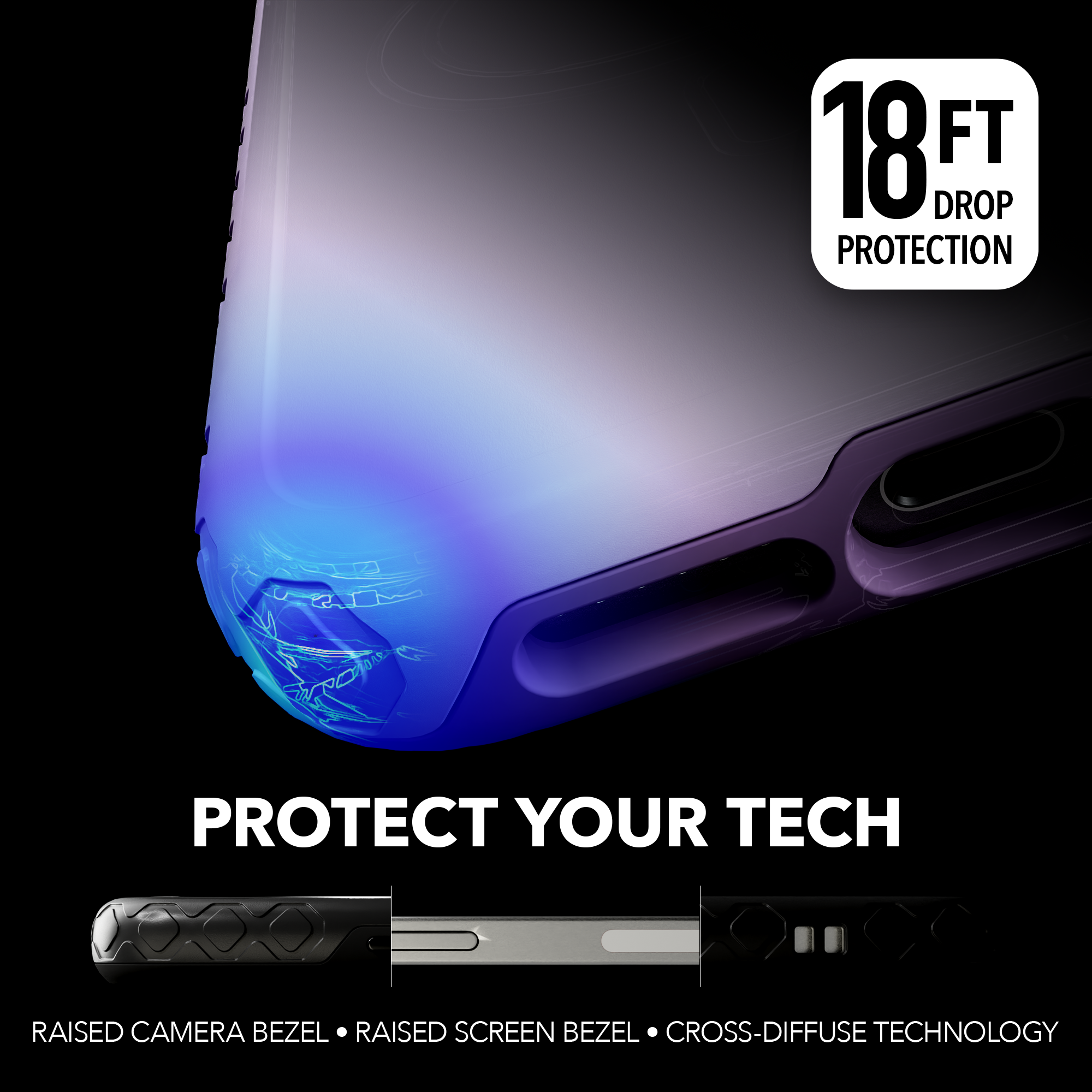 Dual Layer Case for Apple iPhone 13 Pro | Lilac Blossom Purple | Fortitude Series