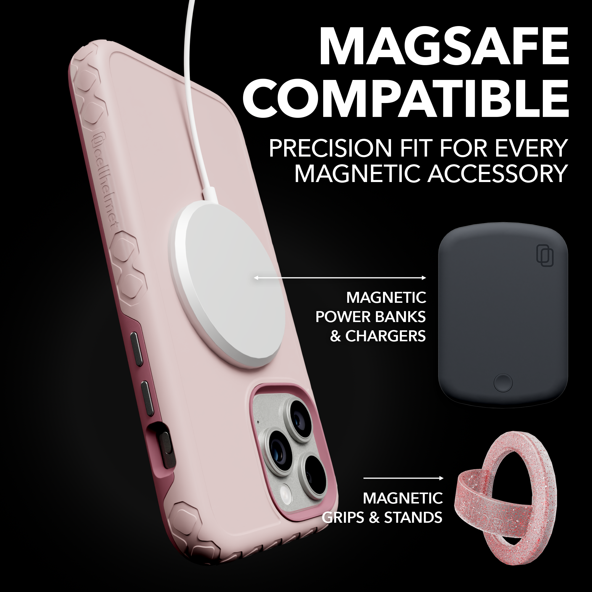 Dual Layer Case for Apple iPhone 13 Pro Max | Pink Magnolia | Fortitude Series Pink / Phone Case