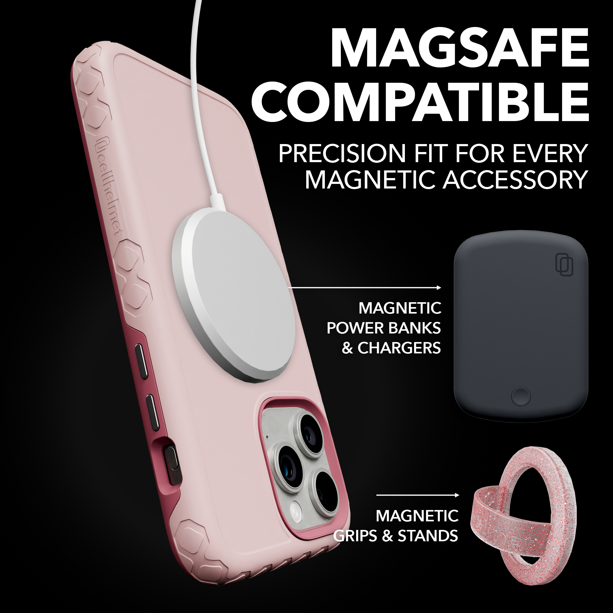 Dual Layer Case for Apple iPhone 13 Pro | Pink Magnolia | Fortitude Series