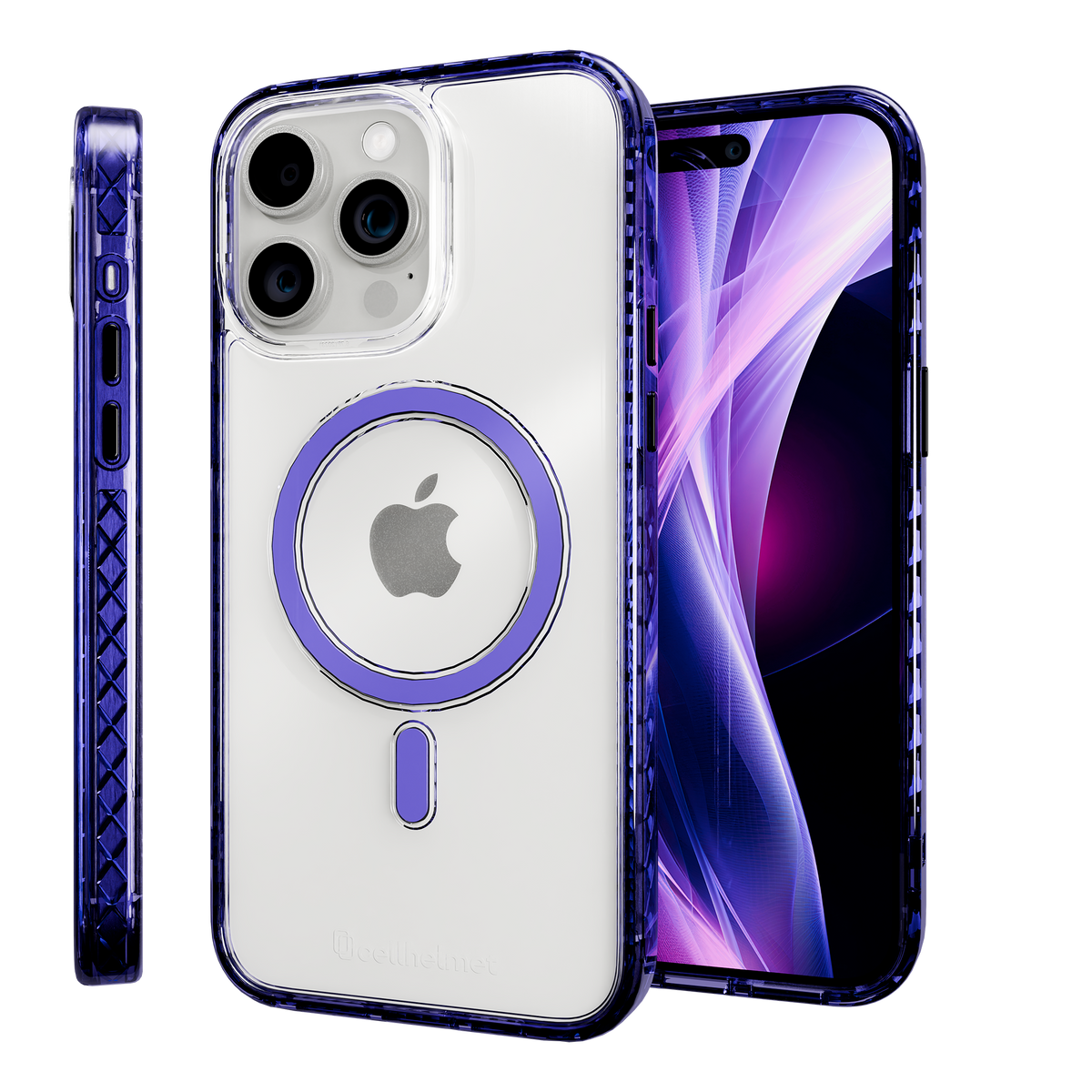 iPhone15 Pro ケース クリア 紫 ステッカー付 MagSafe MagSafe® Phone Case for iPhone 15 Pro Max – cellhelmet