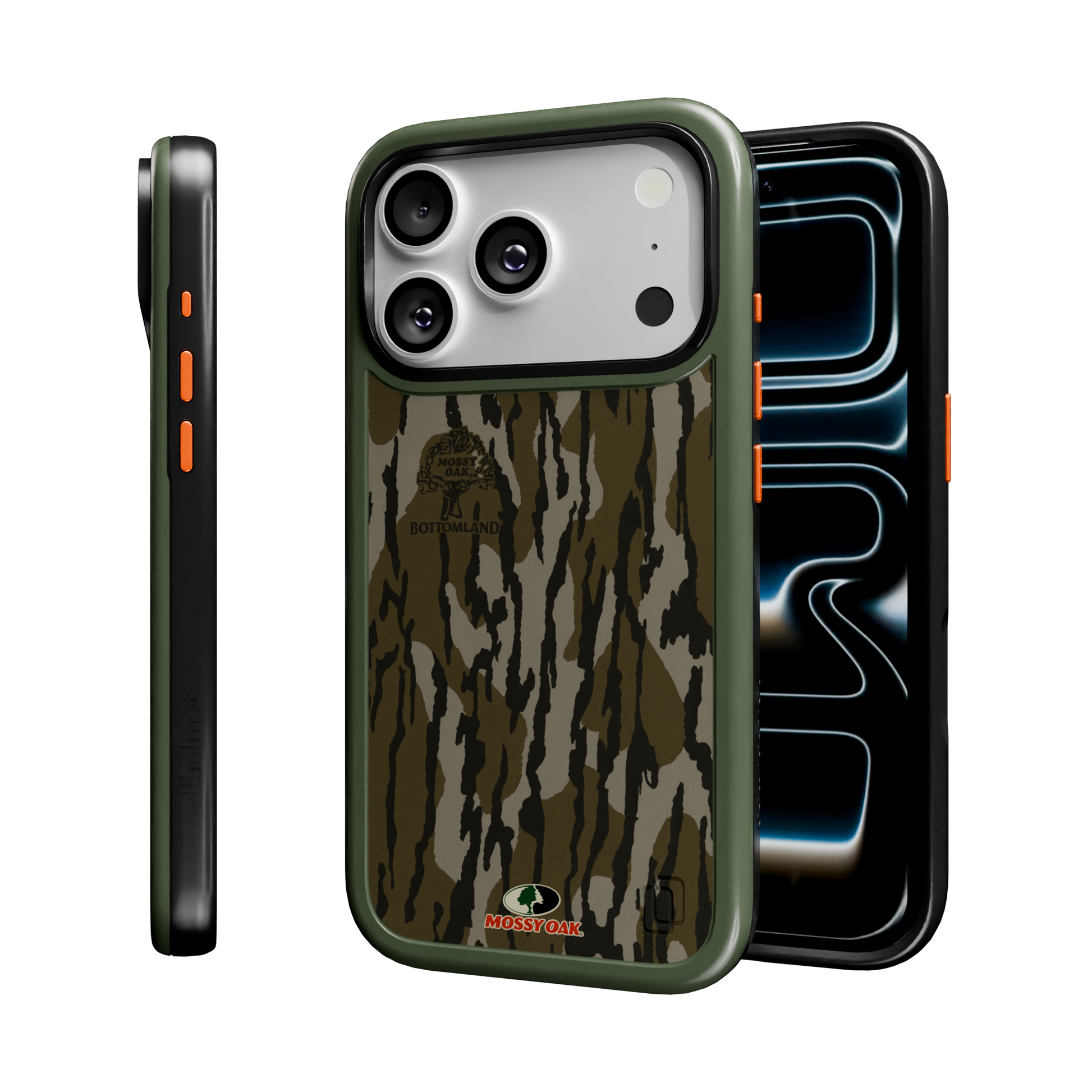Shock-Absorbent MagSafe® Case for Apple iPhone 17 Pro in Mossy Oak Bottomland Camo | Fortitude Series None / None / Bottomland