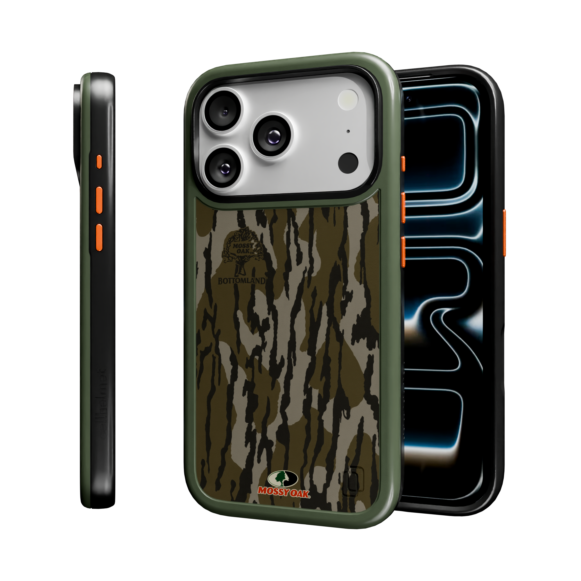 Shock-Absorbent MagSafe® Case for Apple iPhone 17 Pro in Mossy Oak Bottomland Camo | Fortitude Series None / None / Bottomland